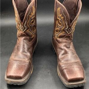 Justin Men's Brown Leather Western Work Boots Composite Toe WK4625